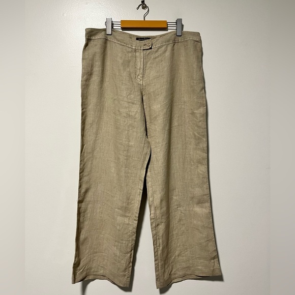 Tommy Bahama Leigh Fit Linen Pants Beige Women’s Size 12 – Relaxed Resort Style - Picture 1 of 10